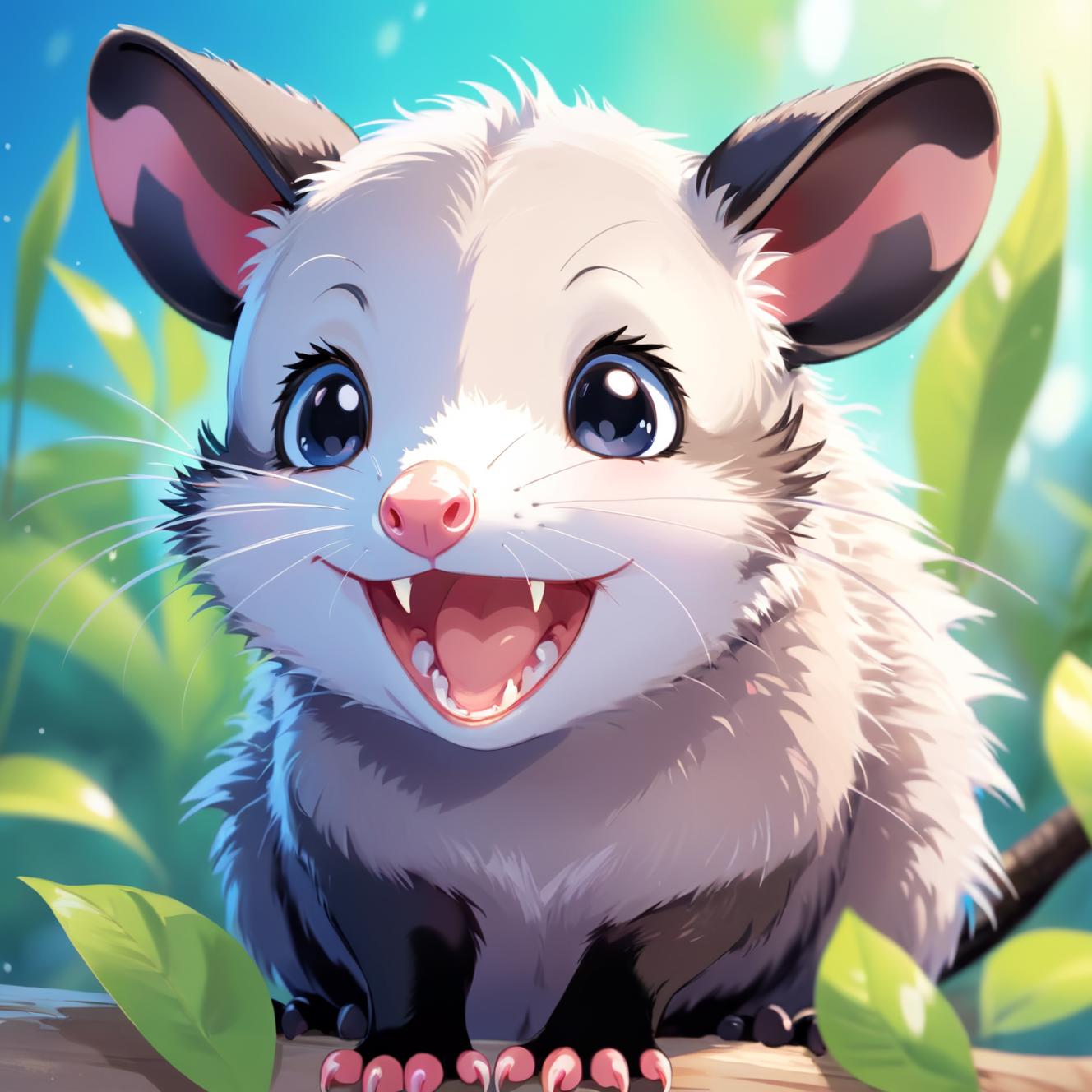 Couleur mignonne dessin animé opossum. feuille de travail pour enfants.  35726674 Art vectoriel chez Vecteezy